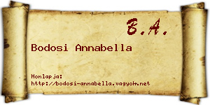 Bodosi Annabella névjegykártya